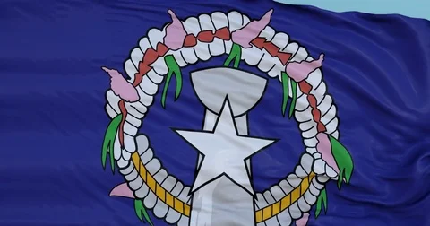 Seamlessly Looping flag for Northern Marianas, blowing beautifully in the wind. 動画素材 80976755