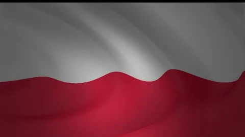 Seamlessly Looping flag for Poland Collection Video stock 91280511