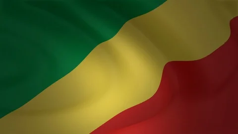 Seamlessly Looping flag for Republic of congo Collection Stock Footage 91280515