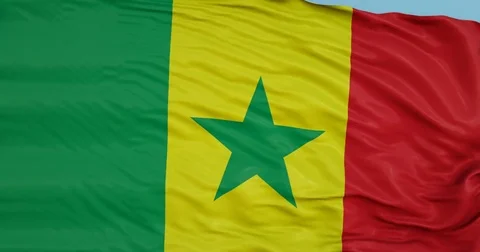 Seamlessly Looping flag for Senegal, blowing beautifully in the wind. Vídeos de archivo 80976652