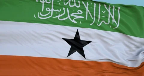 Seamlessly Looping flag for Somaliland, blowing beautifully in the wind. Stock-Footage 80976541