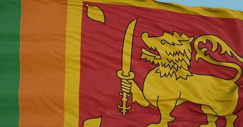 Seamlessly Looping flag for Sri Lanka, blowing beautifully in the wind. Stock-Footage 80977856