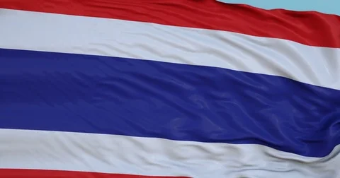 Seamlessly Looping flag for Thailand, blowing beautifully in the wind. 動画素材 80976818
