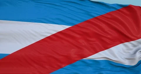 Seamlessly Looping flag for Uruguay, blowing beautifully in the wind. Stock Footage 80977376