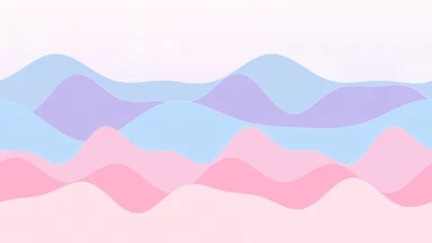 Seamlessly Looping Pastel Fluid Waves Abstract Soft Color Motion Background 스톡 동영상 345455077