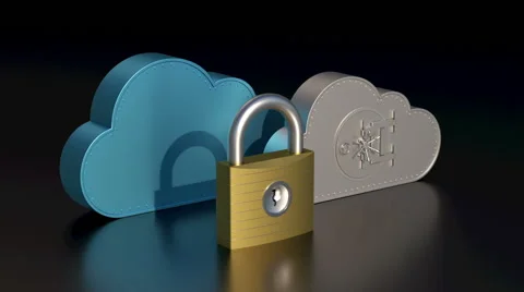 Seamlessly looping secure cloud computing concept Stock Footage 40804851