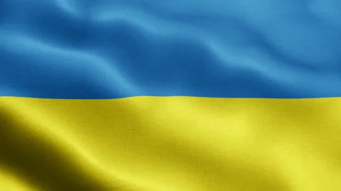 Seamlessly looping Ukraine flag waving 3d render Video stock 171002663