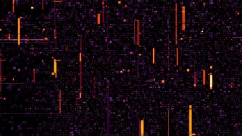 Seamlessly looping vj pattern background concept as sci-fi data flow scheme Stock Footage 122078627