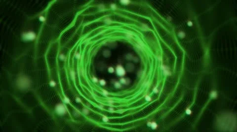 Seamlessly Looping Vortex Green Stock Footage 12091631