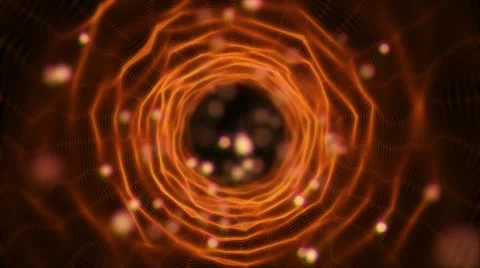 Seamlessly Looping Vortex Orange Stock Footage 12091757