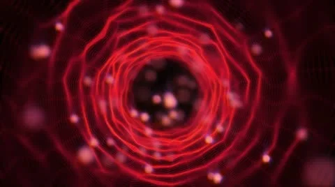 Seamlessly Looping Vortex Red Stock Footage 12091889