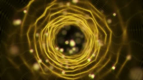 Seamlessly Looping Vortex Yellow Stock Footage 12092128
