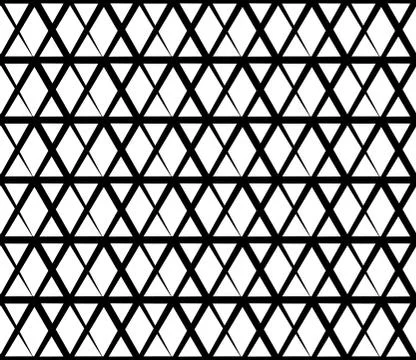 Seamlessly repeatable abstract, monochrome grid, mesh pattern. Editable vecto Stock Illustration