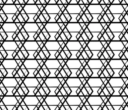 Seamlessly repeatable abstract, monochrome grid, mesh pattern. Editable vecto Stock Illustration