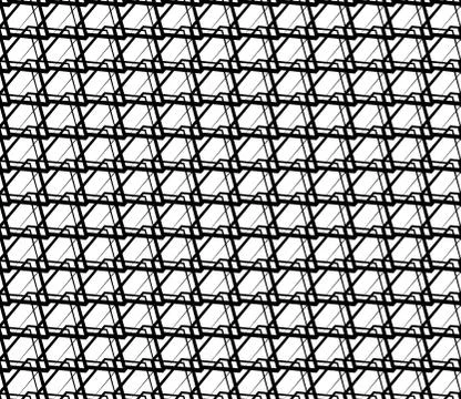 Seamlessly repeatable abstract, monochrome grid, mesh pattern. Editable vecto Illustrazione stock