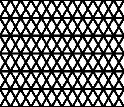 Seamlessly repeatable abstract, monochrome grid, mesh pattern. Editable vecto Stock Illustration