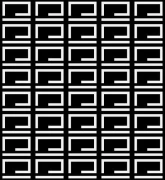 Seamlessly repeatable black and white geometric vector pattern / background w イラスト素材