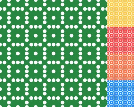 Seamlessly repeatable dotted, polka dot pattern. Pattern with mosaic of circl Stockillustratie