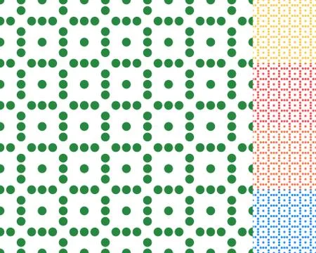 Seamlessly repeatable dotted, polka dot pattern. Pattern with mosaic of circl Illustrazione stock