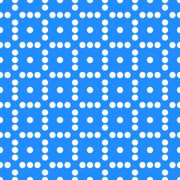 Seamlessly repeatable dotted, polka dot pattern. Pattern with mosaic of circl Stock Illustration