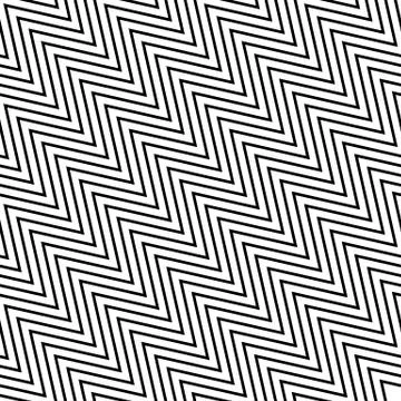 Seamlessly repeatable geometric monochrome pattern with distorted lines Stock Illustration