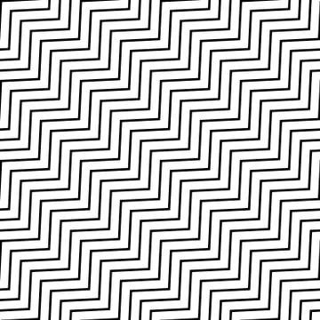 Seamlessly repeatable geometric monochrome pattern with distorted lines Stock Illustration