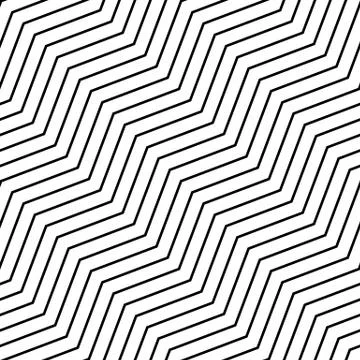 Seamlessly repeatable geometric monochrome pattern with distorted lines イラスト素材