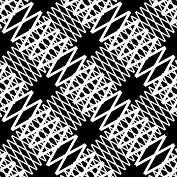 Seamlessly repeatable geometric pattern - Abstract monochrome background, tex 스톡 일러스트