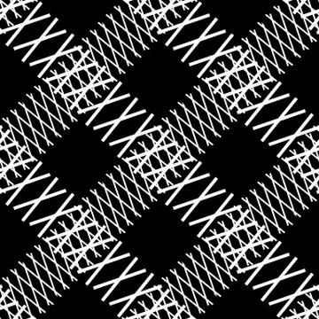 Seamlessly repeatable geometric pattern - Abstract monochrome background, tex Stock Illustration