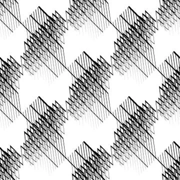 Seamlessly repeatable geometric pattern - Abstract monochrome background, tex 스톡 일러스트