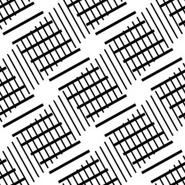 Seamlessly repeatable geometric pattern - Abstract monochrome background, tex イラスト素材