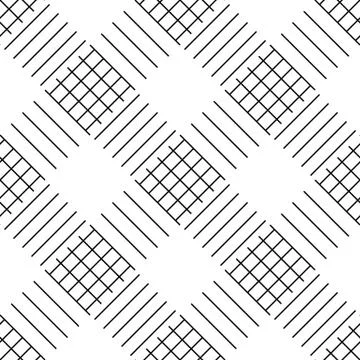 Seamlessly repeatable geometric pattern - Abstract monochrome background, tex Stock Illustration