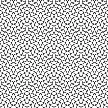 Seamlessly repeatable geometric pattern - Abstract monochrome background, tex イラスト素材