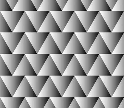 Seamlessly repeatable grayscale triangle pattern, background. Vector. イラスト素材