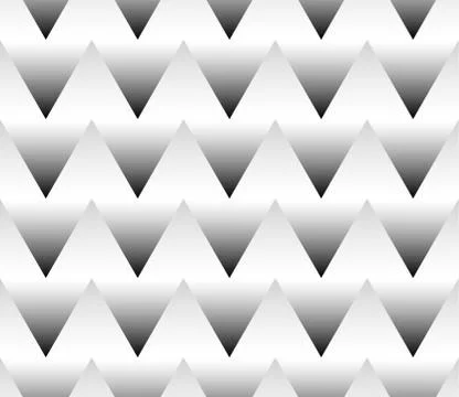 Seamlessly repeatable grayscale triangle pattern, background. Vector. Illustrazione stock