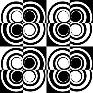 Seamlessly repeatable pattern with abstract shapes. Vector art. Stock Illustration