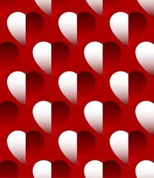 Seamlessly repeatable pattern - background with shaded heart Stock-Illustration