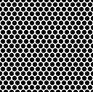 Seamlessly repeatable pattern with dots, circles. Monochrome abstract illustr Stock Illustration