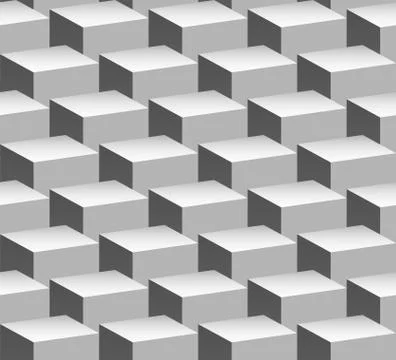 Seamlessly Repeatable Pattern with Overlapping Cubes 스톡 일러스트