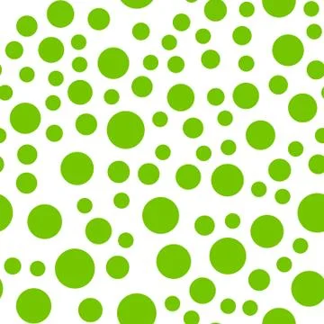 Seamlessly repeatable pattern with random green circles Stock Illustration