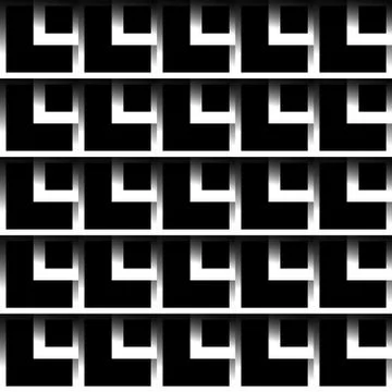 Seamlessly repeatable pattern with square shapes. Monochrome background. 스톡 일러스트