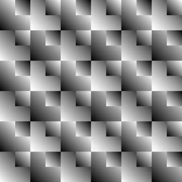 Seamlessly repeatable pattern with square shapes. Monochrome background. 스톡 일러스트