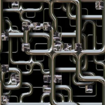 Seamlessly tubing background 3d rendering Stock-Illustration