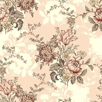 Seamless,Multicolor,Flower,Design,For,Anything,Printing. 스톡 일러스트