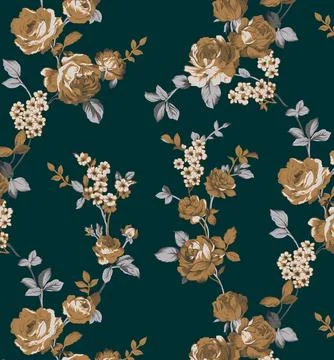 Seamless,Pattern,Of,Skin.,Spring,Flowers.,Floral,Seamless,Background,For Stock Illustration