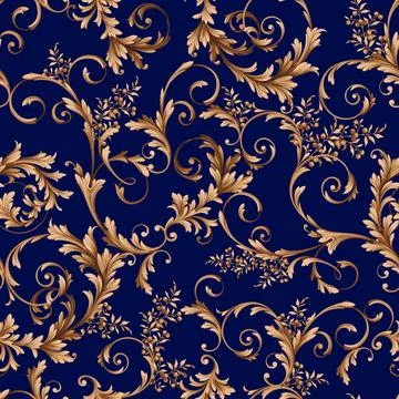 Seamless,Traditional,Baroque,Pattern.,Classic,Pattern,For,Textile,Design,And Stockillustratie