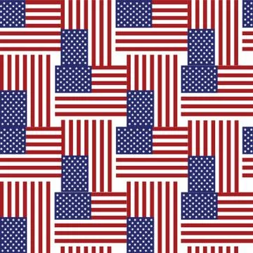 SeamlessUSAflagbackground Stock Illustration