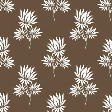 Seamless,Vector,Lotus,Flower,Pattern,Design 库存插图