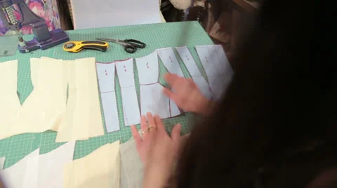 Seamstress Lays On The Table Pattern 3 Stockbeeldmateriaal 37607474