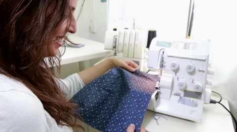 Seamstress sewing workshop Stock-Footage 62445242